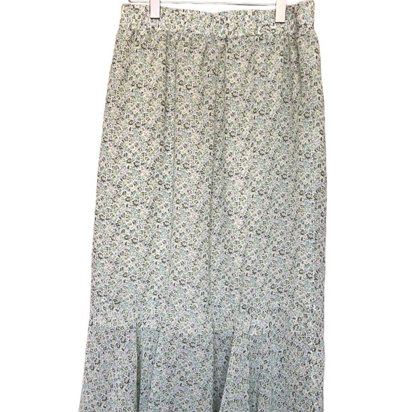 HMT studios green floral maxi skirt - Picture 1 of 4